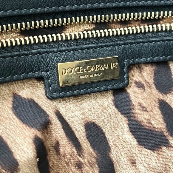 Dolce & Gabbana raffia straw black bag - Picture 10 of 12